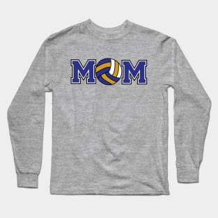 Volleyball Mom Blue and Gold Long Sleeve T-Shirt